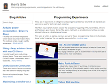 Tablet Screenshot of kevssite.com